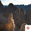 Example of stratigraphic succession in the Dolomiti Friulane: the bell tower of Val Montanaia | Courtesy of: Turismo FVG - Mario Verin