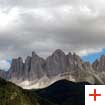 The Odle Group, with the Furchetta rising in the center - picture taken from the Val di Funes valley | Courtesy of: Magico Veneto